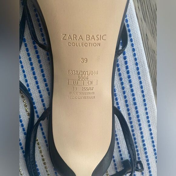 Zara black high shoes with thin straps size 39 - Picture 3 of 11